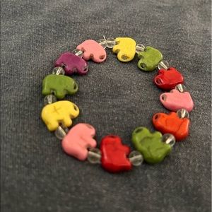 Multicolor elephant bracelet